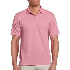 CUBAVERA BIG & TALL SOLID‎ TEXTURED POLO WILD ROSE XL NWT